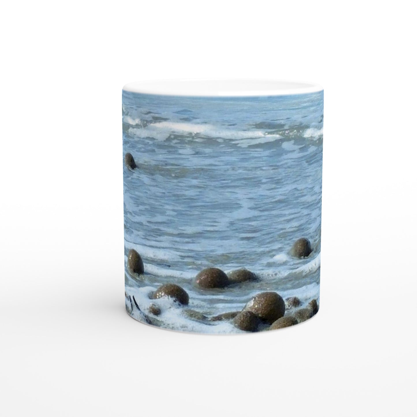 taza decorada con el mar de mallorca