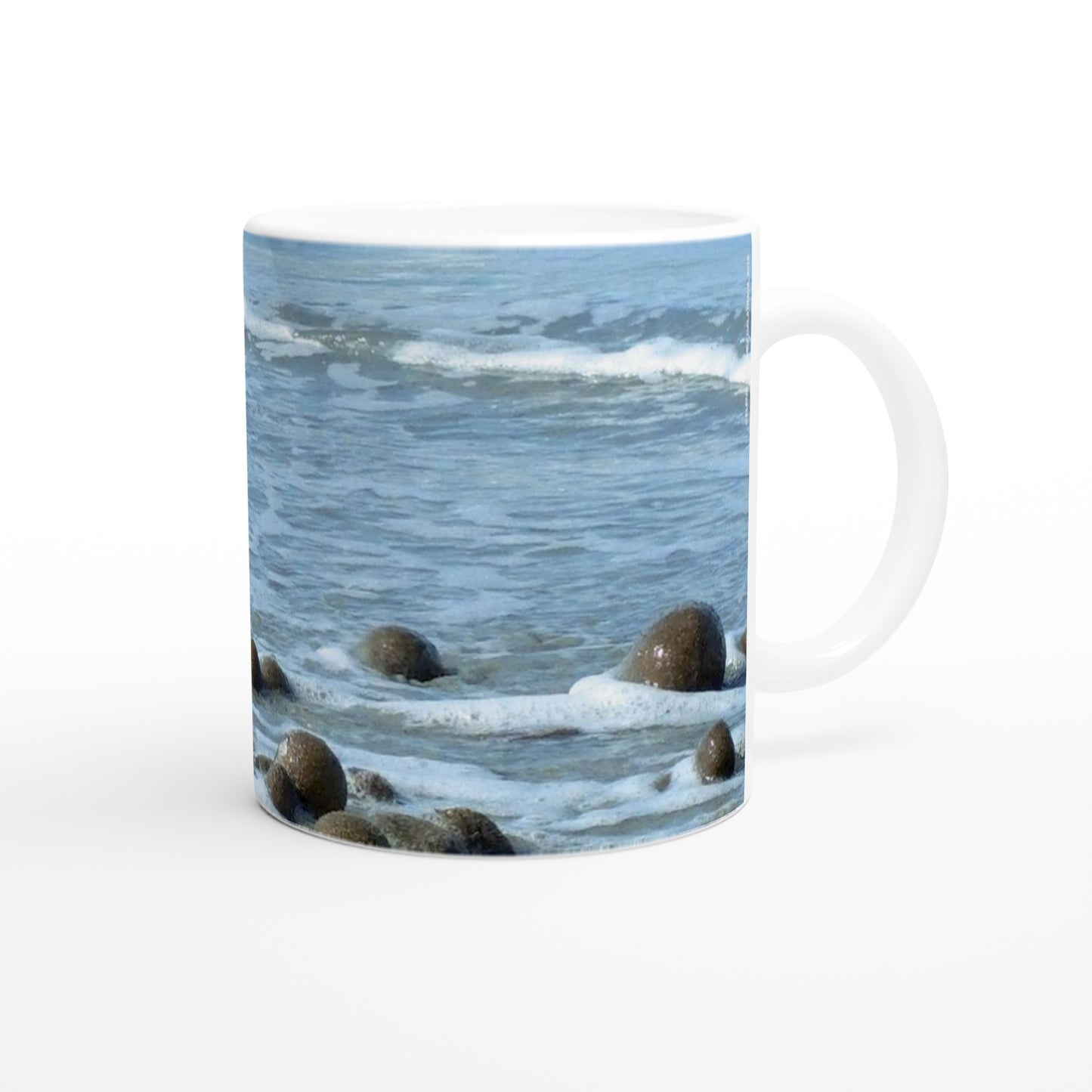 taza decorada con el mar de mallorca