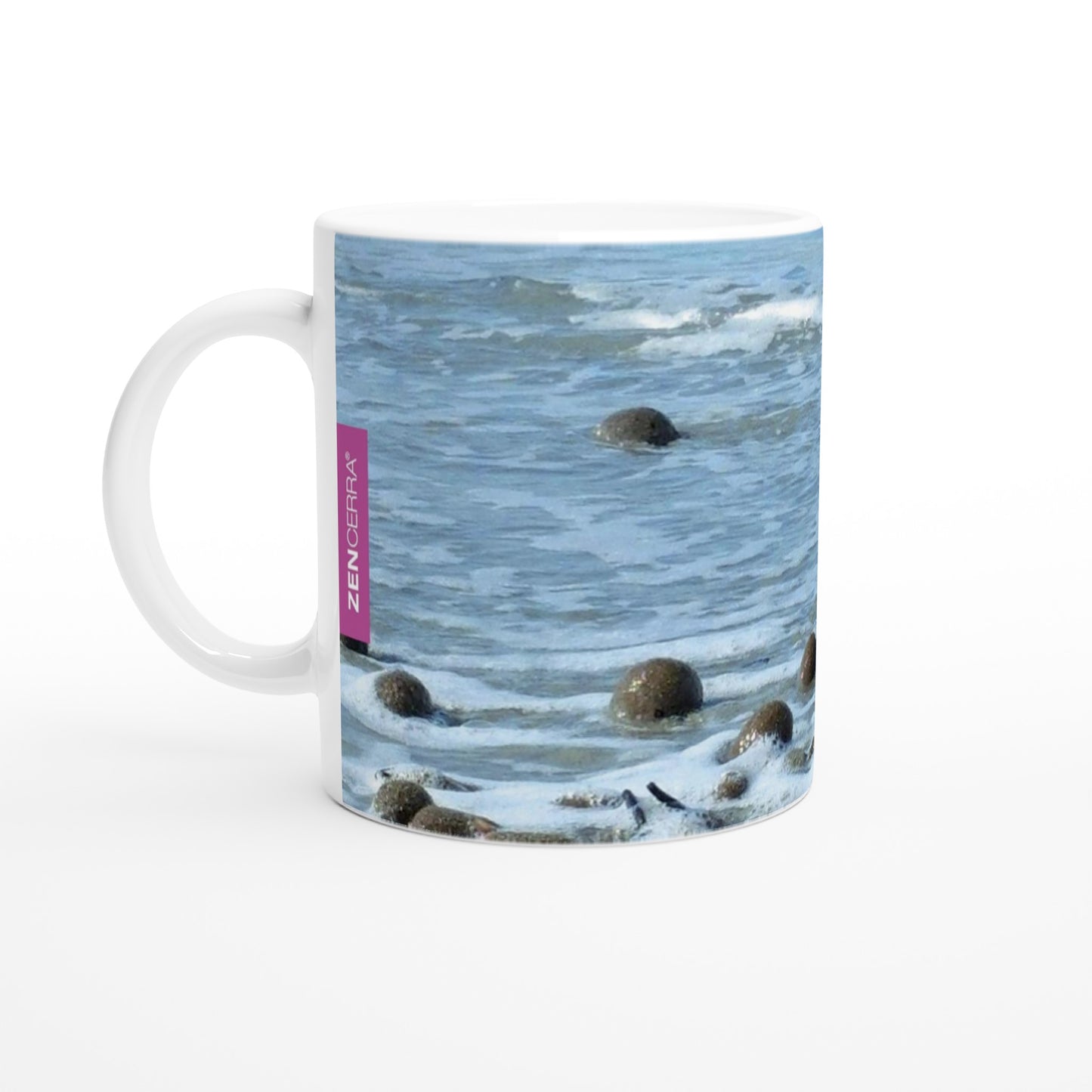 taza decorada con el mar de mallorca