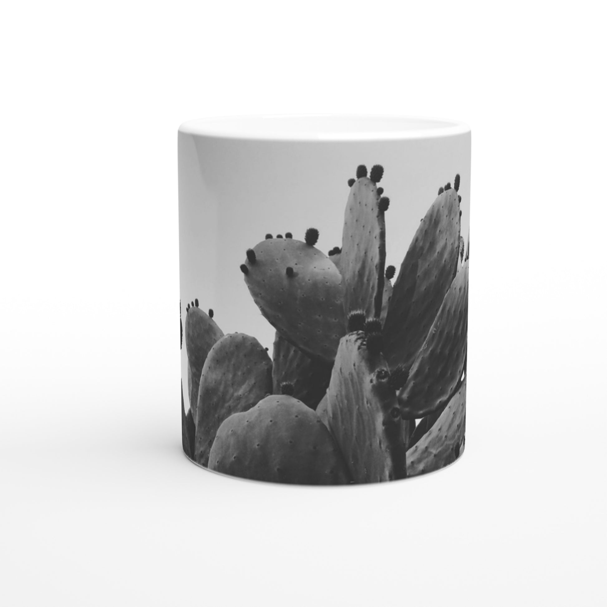 taza decorada por sublimación con imagen de chumbera